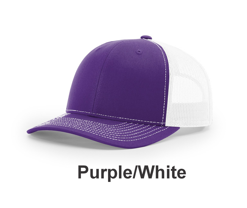 Richardson Trucker Cap - w/ Embroidery (112) -112 Colors Available