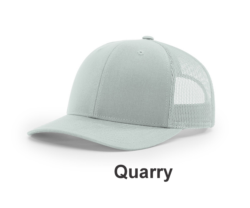 Richardson Trucker Cap - w/ Embroidery (112) -112 Colors Available