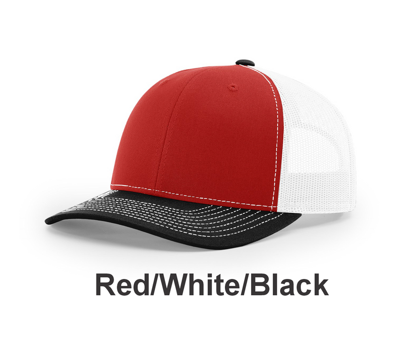 Richardson Trucker Cap - w/ Embroidery (112) -112 Colors Available