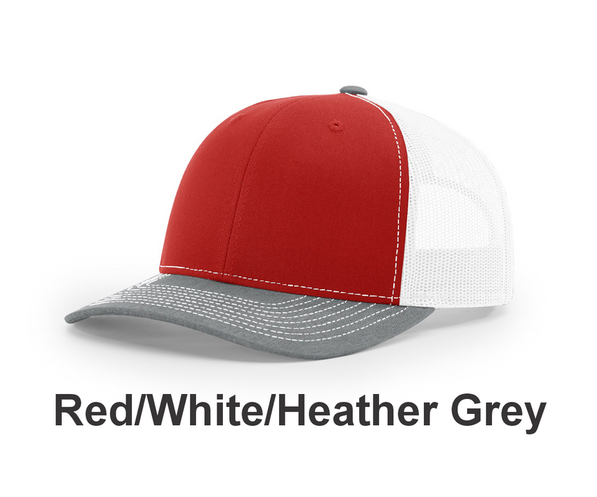 Richardson Trucker Cap - w/ Embroidery (112) -112 Colors Available