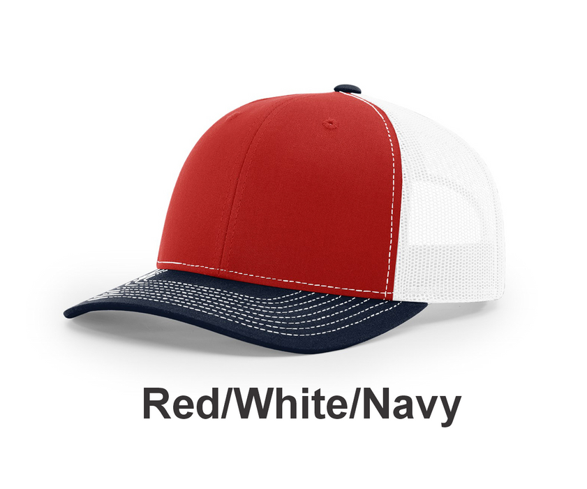 Richardson Trucker Cap - w/ Embroidery (112) -112 Colors Available