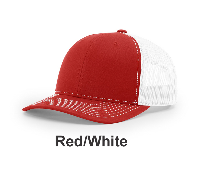 Richardson Trucker Cap - w/ Embroidery (112) -112 Colors Available