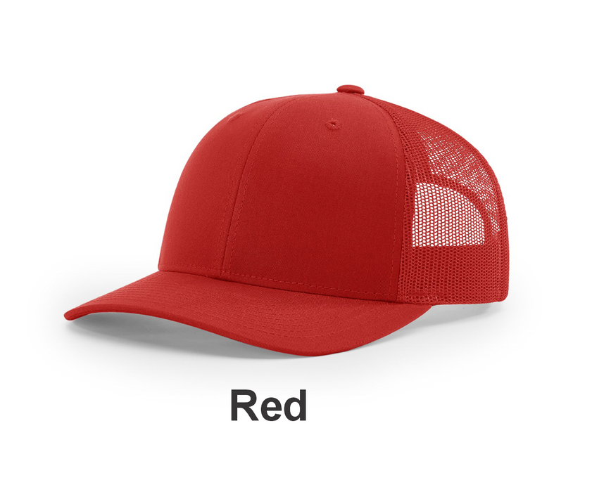 Richardson Trucker Cap - w/ Embroidery (112) -112 Colors Available