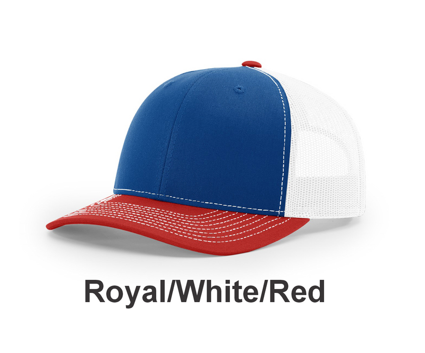 Richardson Trucker Cap - w/ Embroidery (112) -112 Colors Available