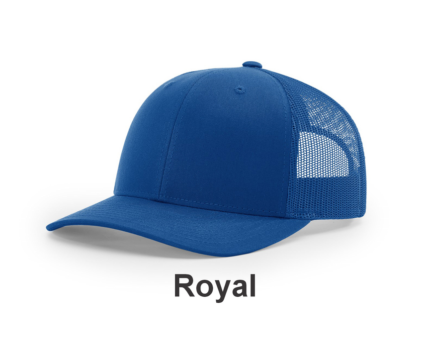 Richardson Trucker Cap - w/ Embroidery (112) -112 Colors Available