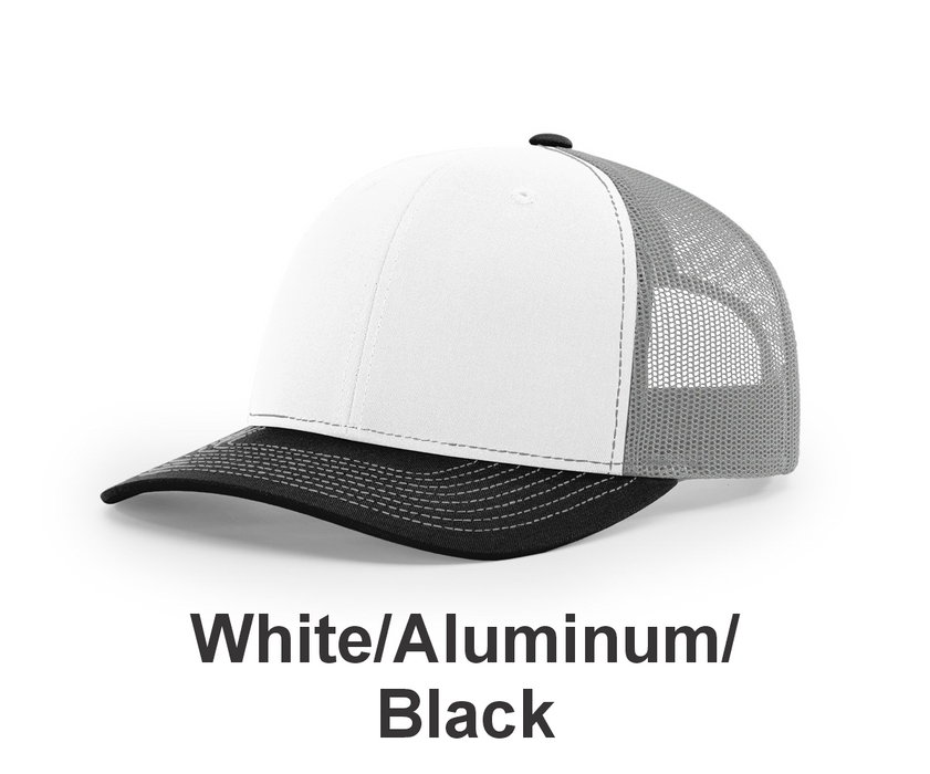 Richardson Trucker Cap - w/ Embroidery (112) -112 Colors Available