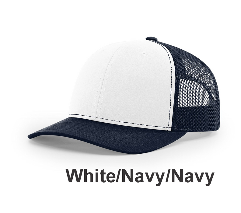 Richardson Trucker Cap - w/ Embroidery (112) -112 Colors Available