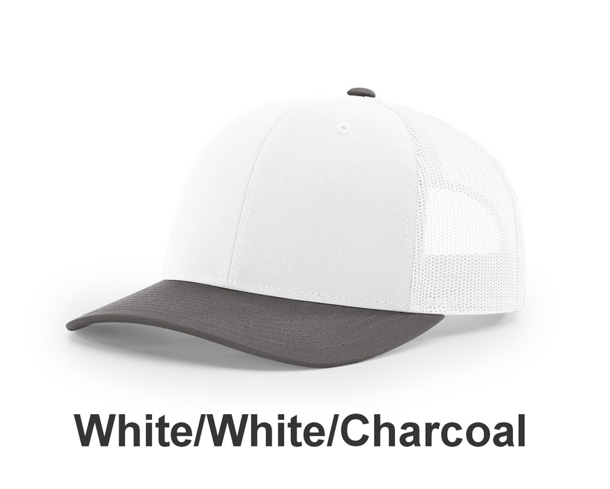 Richardson Trucker Cap - w/ Embroidery (112) -112 Colors Available