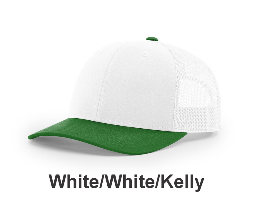 Richardson Trucker Cap - w/ Embroidery (112) -112 Colors Available