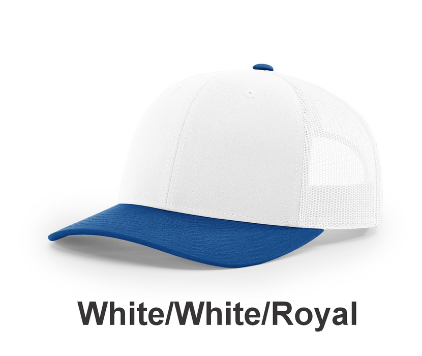 Richardson Trucker Cap - w/ Embroidery (112) -112 Colors Available