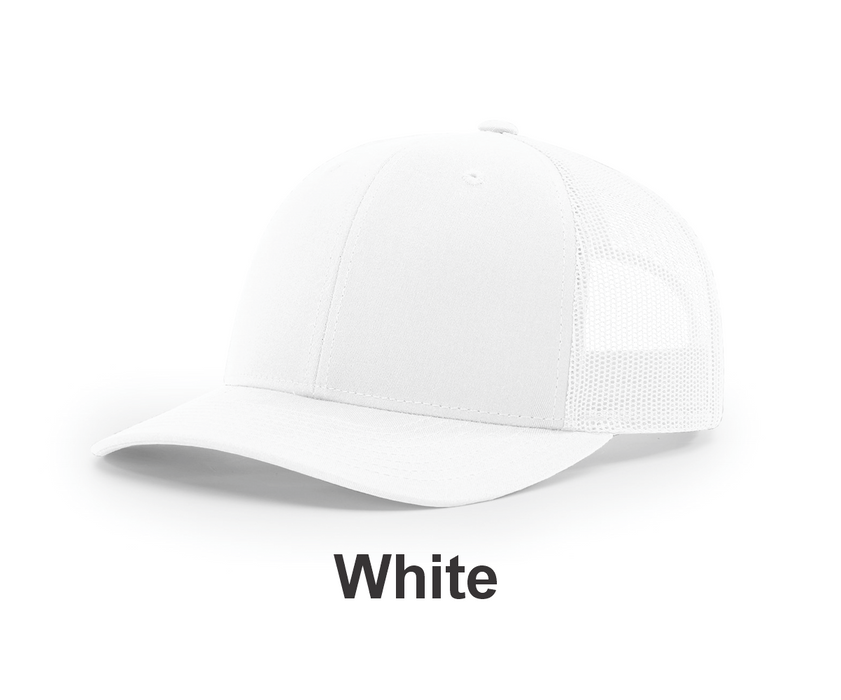 Richardson Trucker Cap - w/ Embroidery (112) -112 Colors Available