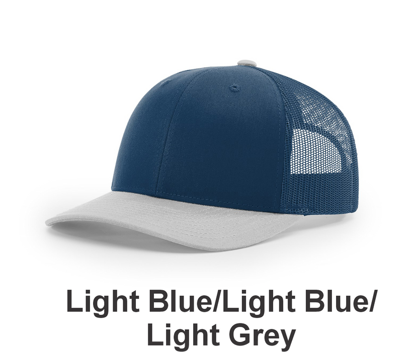 Richardson Trucker Cap - w/ Embroidery (112) -112 Colors Available