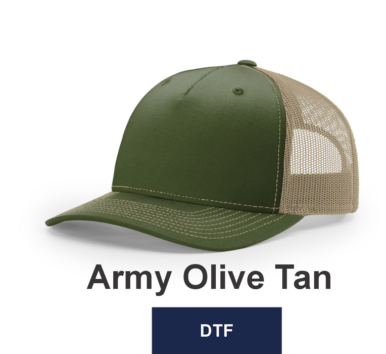 Richardson Five-Panel Trucker Hat - w/ DTF (112FP) - 18 Colors Available