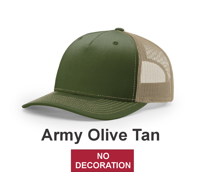 Richardson Five-Panel Trucker Hat - w/ No Printing (112FP) - 18 Colors Available