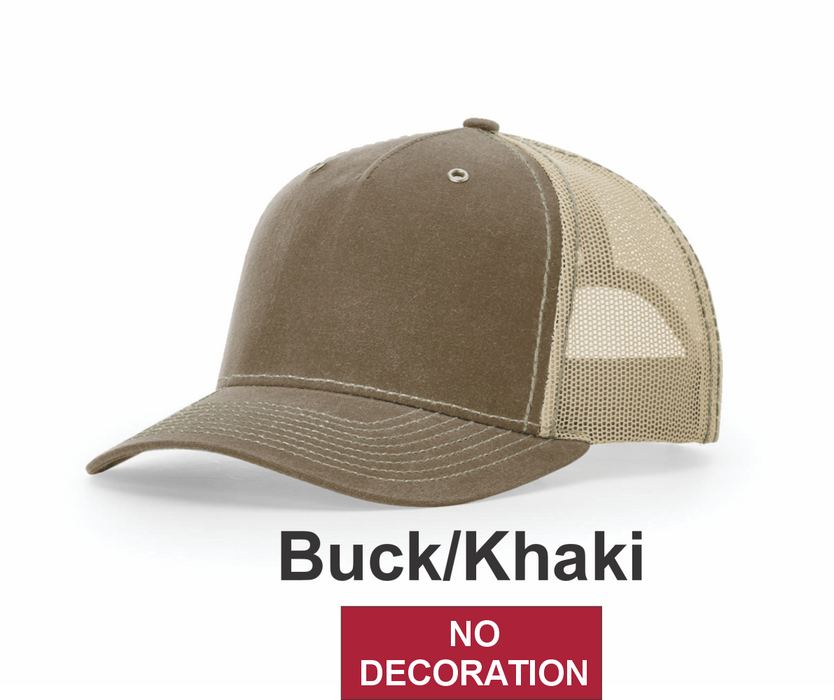 Richardson Hawthorne 5-Panel Water Repellent Snapback Hat - w/ No Print (112WH) - 6 Colors Available