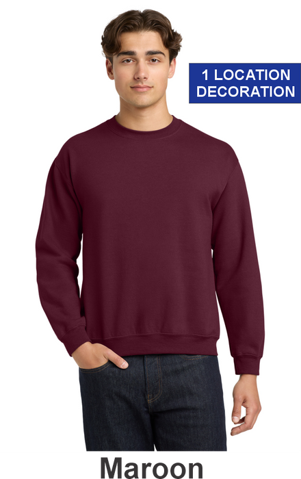 Gildan® Heavy Blend™ Crewneck Sweatshirt- w/ 1 Location (18000) - 41 Colors Available
