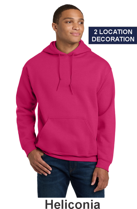 Gildan Heavy Blen Hooded Sweatshirt - w/ 2 LOC - 47 Colors Available