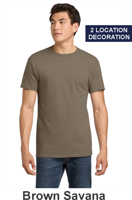 Gildan® Heavy Cotton™ 100% Cotton T-Shirt - w/ 2 Location (5000) - 35 Colors Available