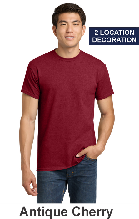 SPECIAL COLORS - Gildan® Heavy Cotton™ 100% Cotton T-Shirt - w/ 2 Location Print (5000) - 13 Colors Available