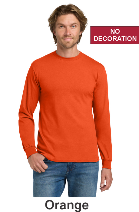 Gildan® Heavy Cotton™ 100% Cotton Long Sleeve T-Shirt - w/ No Print (5400) - 25 Colors Available