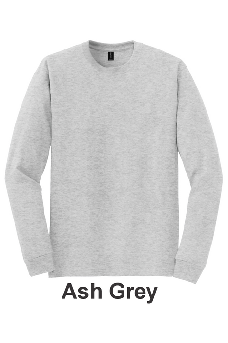 Gildan 50/50 Long Sleeve Tee - w/ 1 Location Print (8400) - 15 Colors Available