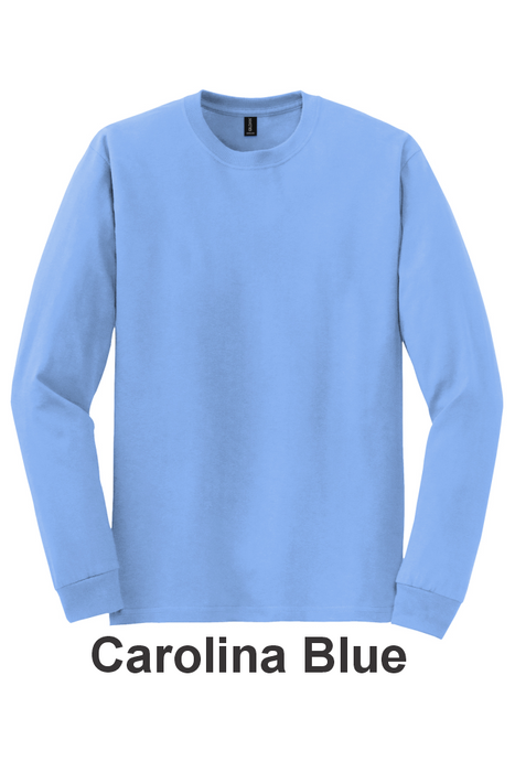 Gildan 50/50 Long Sleeve Tee - w/ 1 Location Print (8400) - 15 Colors Available