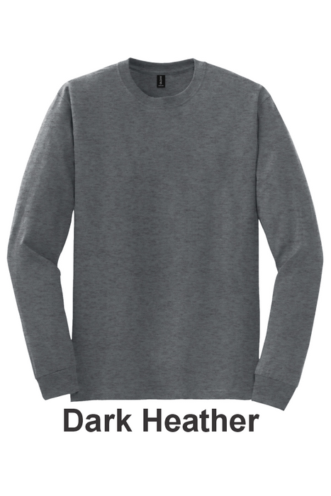 Gildan 50/50 Long Sleeve Tee - w/ 1 Location Print (8400) - 15 Colors Available