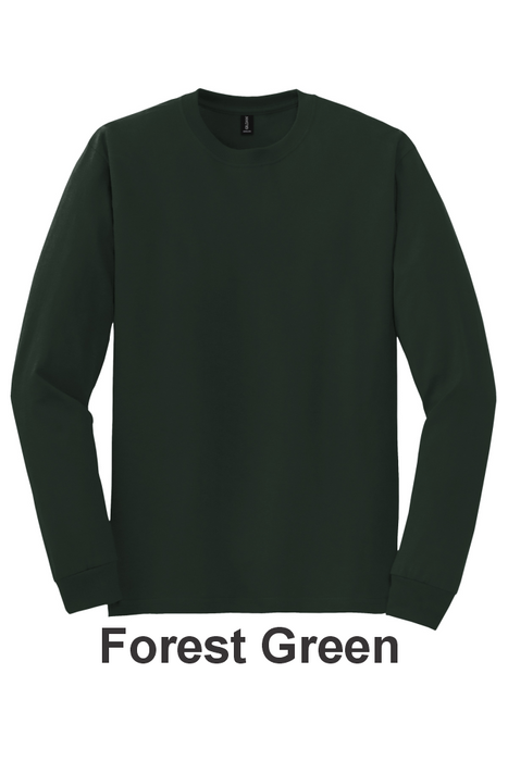 Gildan 50/50 Long Sleeve Tee - w/ 1 Location Print (8400) - 15 Colors Available