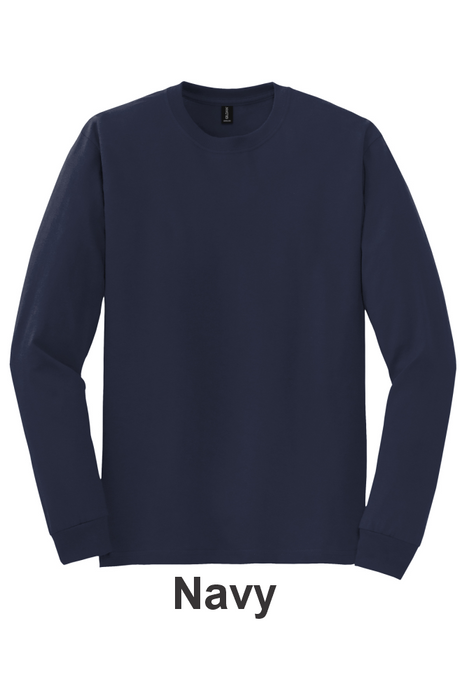 Gildan 50/50 Long Sleeve Tee - w/ 1 Location Print (8400) - 15 Colors Available