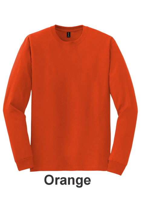 Gildan 50/50 Long Sleeve Tee - w/ 1 Location Print (8400) - 15 Colors Available