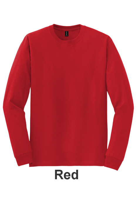 Gildan 50/50 Long Sleeve Tee - w/ 1 Location Print (8400) - 15 Colors Available