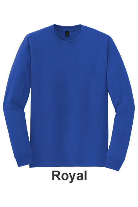 Gildan 50/50 Long Sleeve Tee - w/ 1 Location Print (8400) - 15 Colors Available