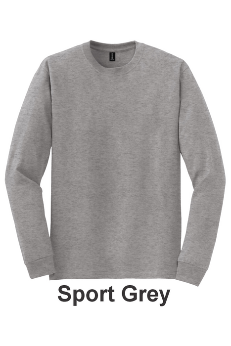 Gildan 50/50 Long Sleeve Tee - w/ 1 Location Print (8400) - 15 Colors Available