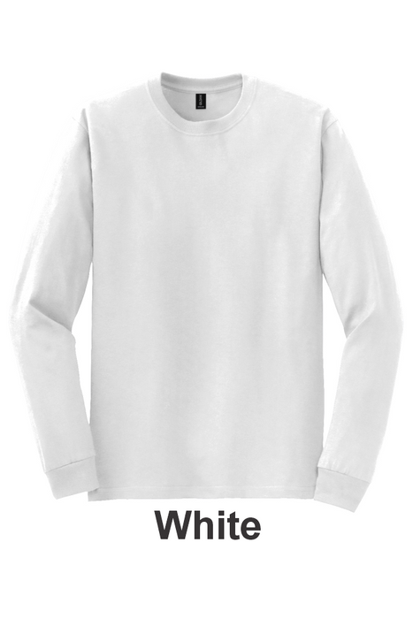 Gildan 50/50 Long Sleeve Tee - w/ 1 Location Print (8400) - 15 Colors Available