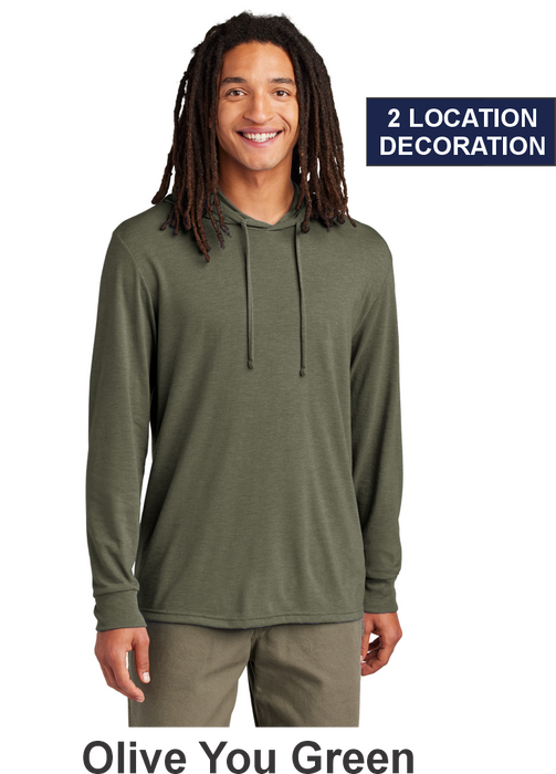 Allmade® Unisex Tri-Blend Hoodie Tee - w/ 2 Location Print (AL6003) - 6 Colors Available