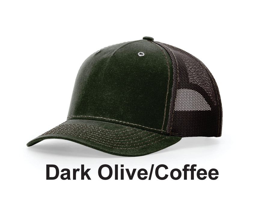 Richardson Hawthorne 5-Panel Water Repellent Snapback Hat - w/ No Print (112WH) - 6 Colors Available