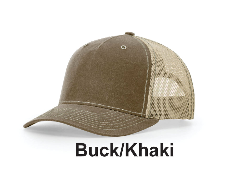 Richardson Hawthorne 5-Panel Water Repellent Snapback Hat - w/ Embroidery (112WH) - 6 Colors Available
