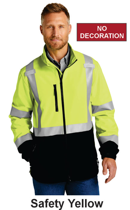 CornerStone® ANSI 107 Class 3 Soft Shell Jacket w/ No Print (CSJ503) - 1 Color Available
