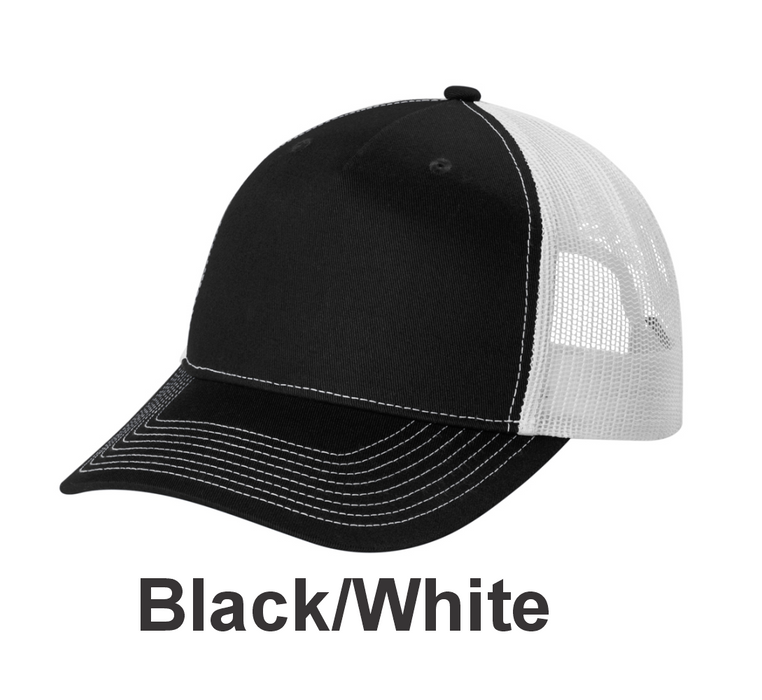 Port Authority Snapback 5-Panel Trucker Cap w/ DTF (C405) - 8 Colors Available