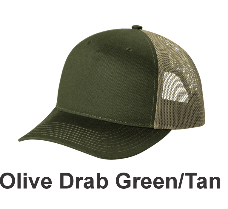 Port Authority Snapback 5-Panel Trucker Cap w/ DTF (C405) - 8 Colors Available