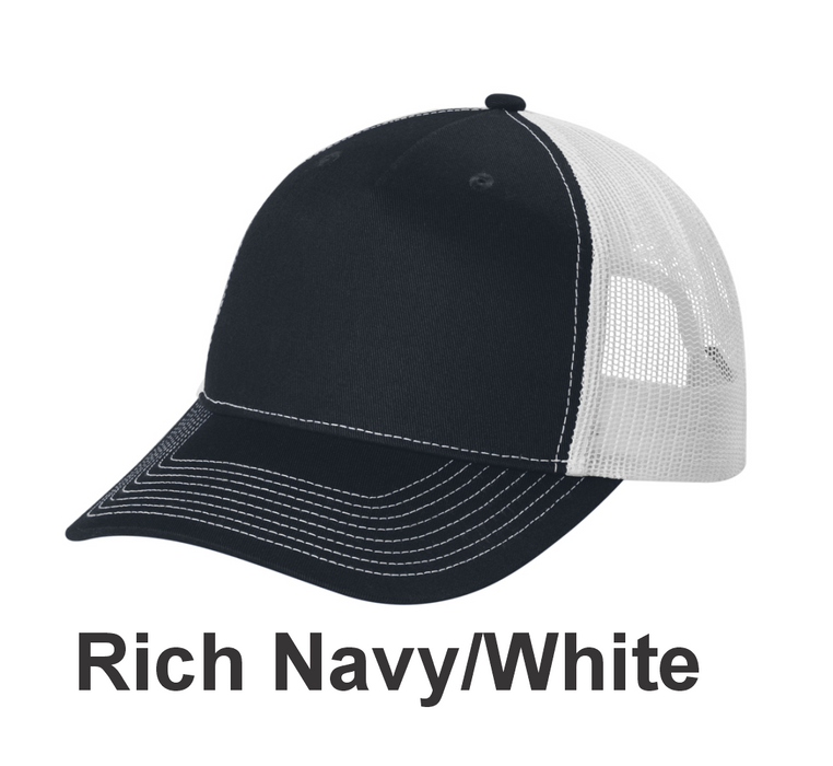 Port Authority Snapback 5-Panel Trucker Cap w/ DTF (C405) - 8 Colors Available