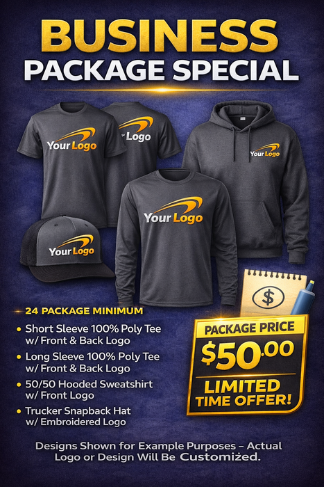 Business Tee, Hoodie, and Hat Special