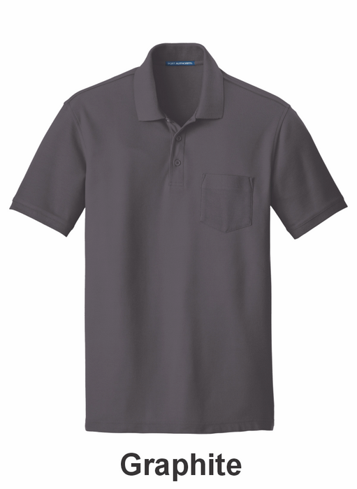 Port Authority® Core Classic Pique Pocket Polo w/ Embroidery (K100P) - 5 Colors Available