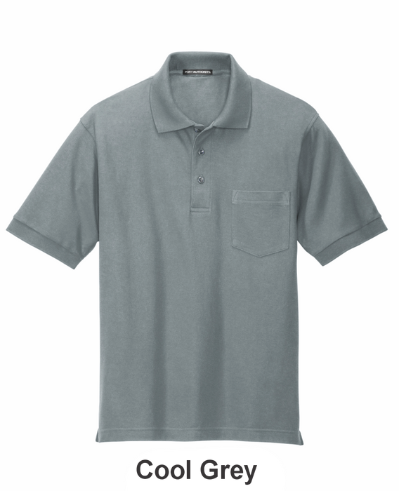 Port Authority® Silk Touch™ Polo with Pocket w/ DTF (K500P) - 9 Colors Available