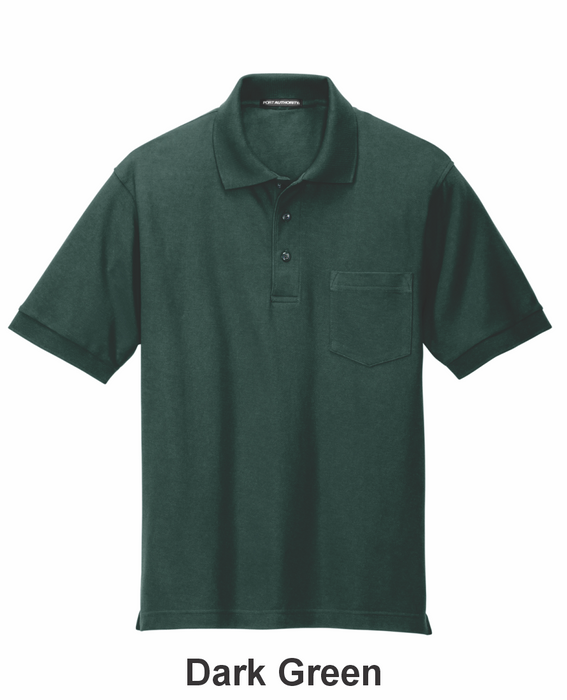 Port Authority® Silk Touch™ Polo with Pocket w/ DTF (K500P) - 9 Colors Available