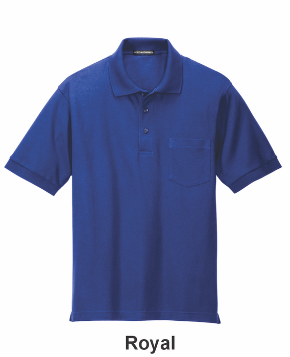 Port Authority® Silk Touch™ Polo with Pocket w/ DTF (K500P) - 9 Colors Available