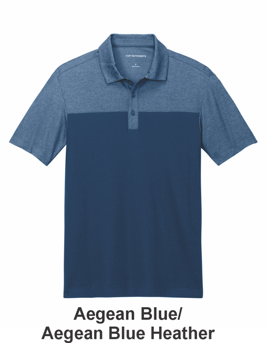 Port Authority® Fine Pique Blend Blocked Polo w/ DTF (K831) - 3 Colors Available