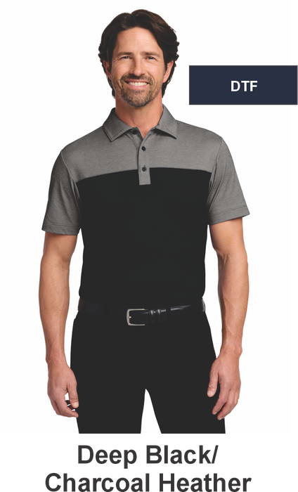 Port Authority® Fine Pique Blend Blocked Polo w/ DTF (K831) - 3 Colors Available