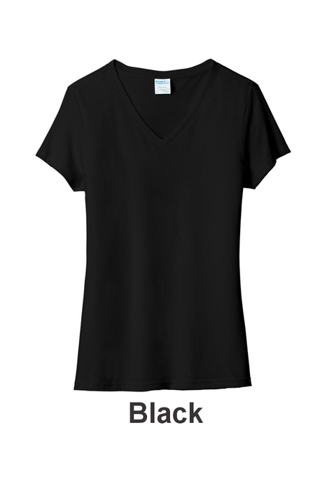 Port & Co™ Women's Tri-Blend V-Neck Tee w/ 1 Location (LPC330V) - 9 Colors Available