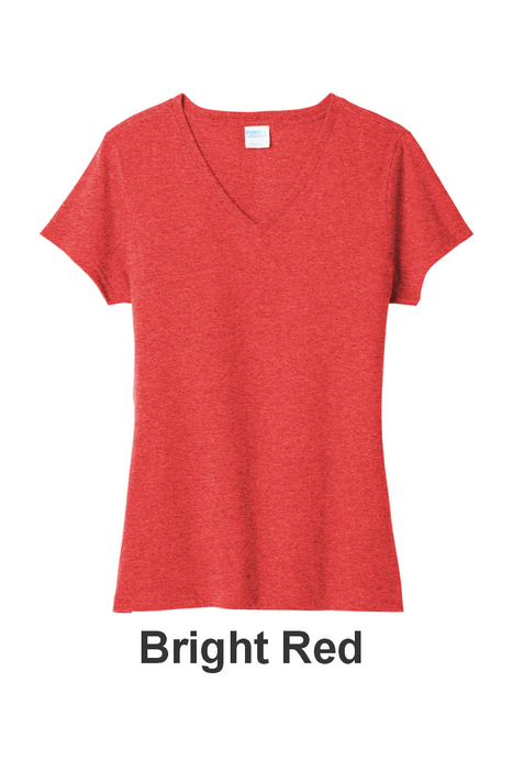 Port & Co™ Women's Tri-Blend V-Neck Tee w/ 1 Location (LPC330V) - 9 Colors Available